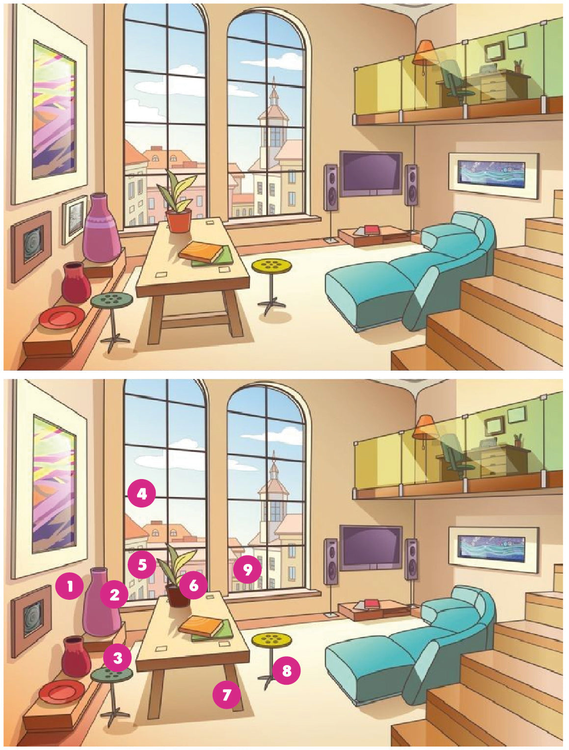 Encuentras las 9 diferencias (RESPUESTAS)