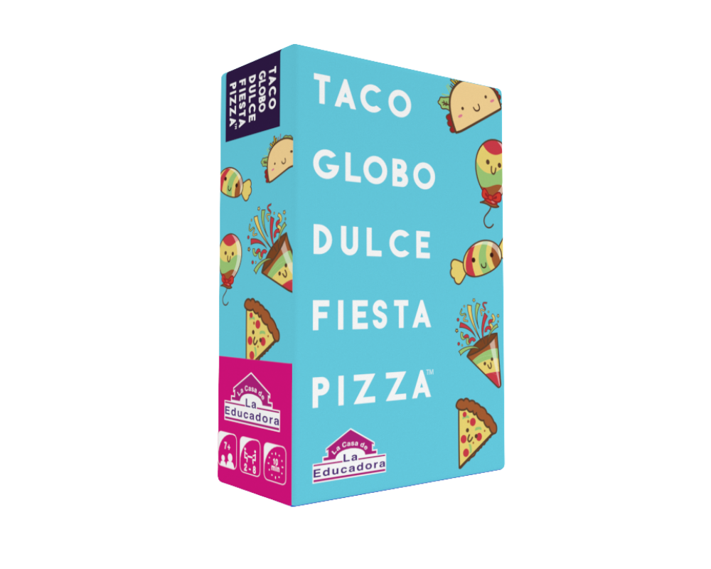 Taco, Globo, Dulce, Fiesta Pizza en Español. Blue Orange™