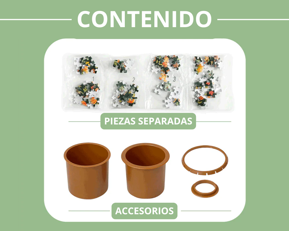 Maceta Azulejos Retro: Rompecabezas 3D de Plástico 80 Piezas PieceRelax