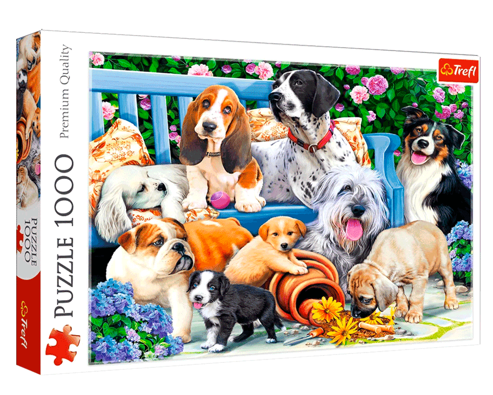 Perros de diferentes razas: Rompecabezas 1000 piezas Trefl