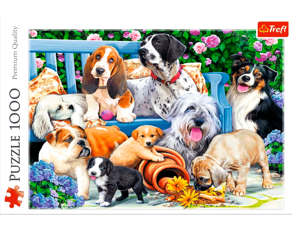 Perros de diferentes razas: Rompecabezas 1000 piezas Trefl