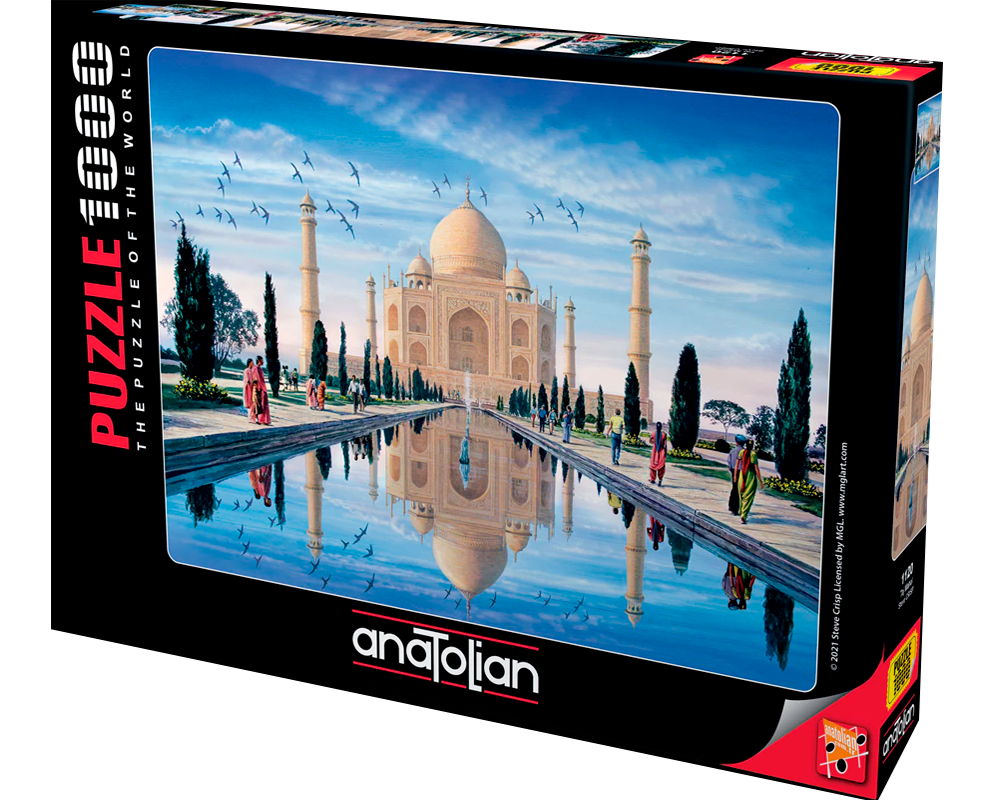 Educa Borras - Puzzle 1000 piezas Taj Mahal con cola Fix para