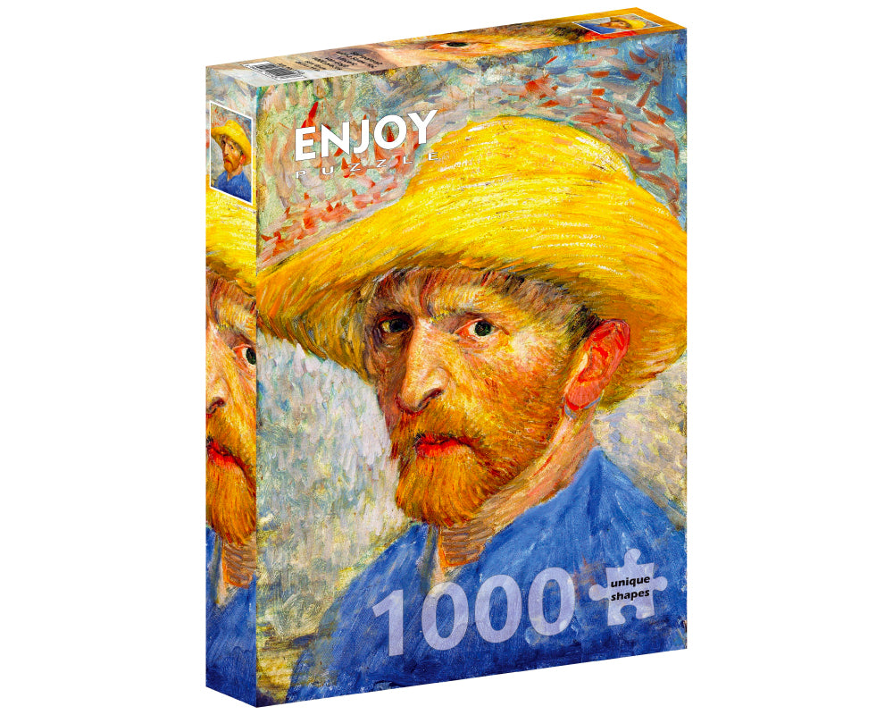 Van Gogh - Autorretrato con Sombrero de Paja: Rompecabezas 1000 Piezas Enjoy Puzzle