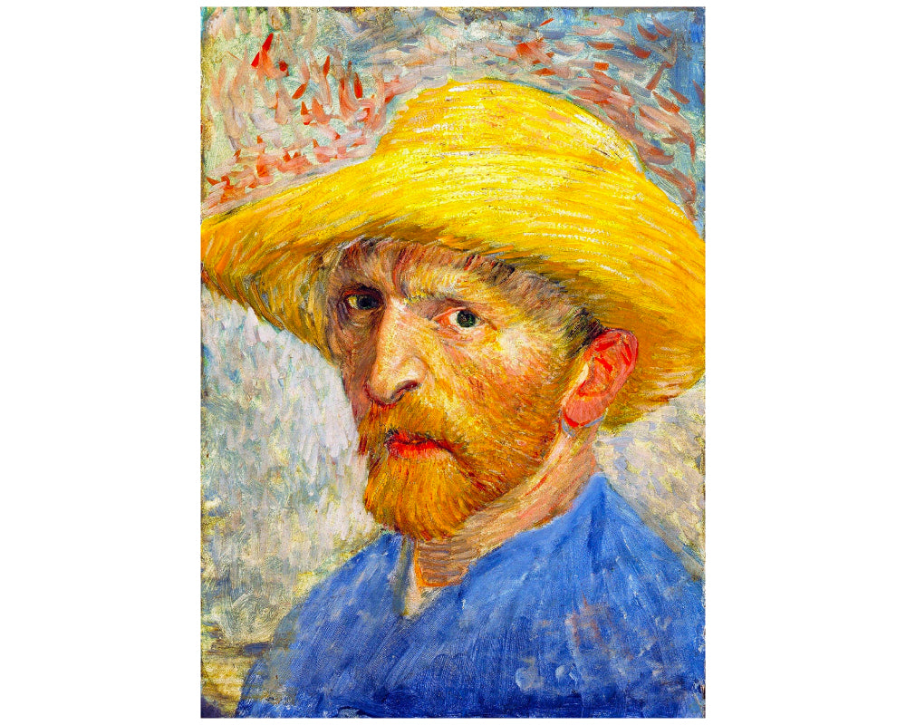 Van Gogh - Autorretrato con Sombrero de Paja: Rompecabezas 1000 Piezas Enjoy Puzzle