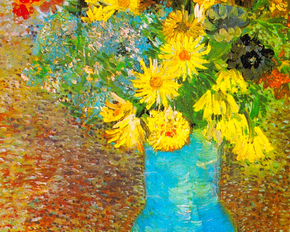 Van Gogh - Florero con Margaritas y Anémonas: Rompecabezas 1000 Piezas Enjoy Puzzle