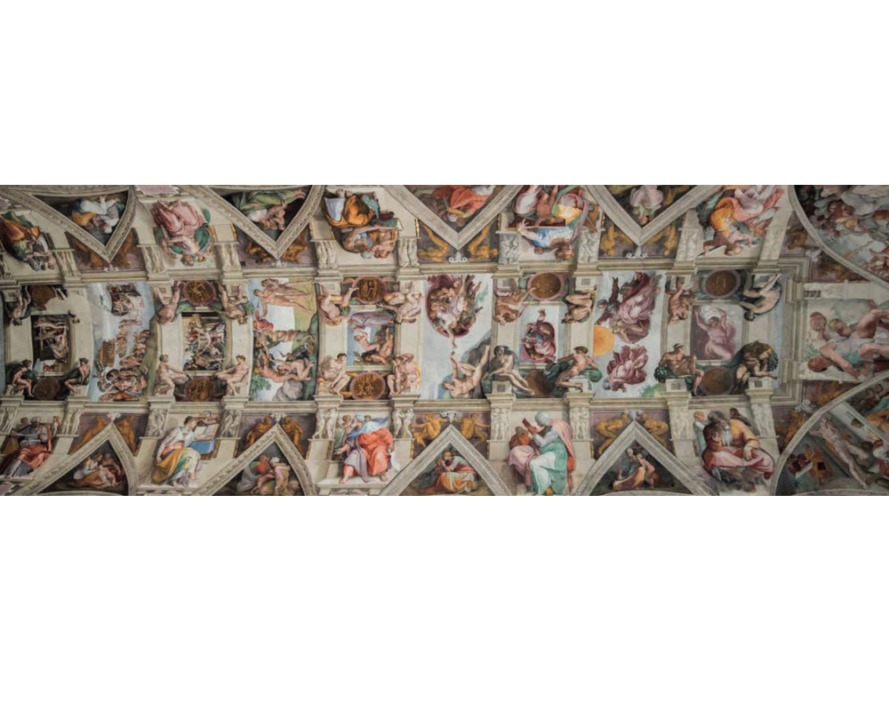 Miguel Ángel: La Capilla Sixtina. Rompecabezas Panorámico de 1000 piezas. Anatolian