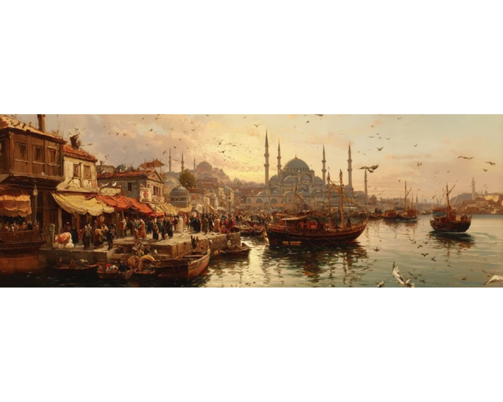 Viejo Estambul Rompecabezas Panorámico de 1000 piezas. Anatolian