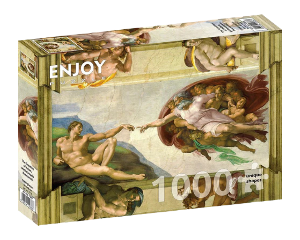 Michelangelo Buonarroti: La Creación de Adán: Rompecabezas 1000 Piezas Enjoy Puzzle