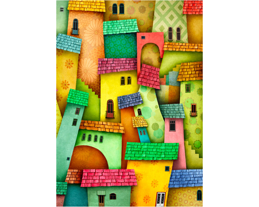 Casas Alegres: Rompecabezas 1000 Piezas Enjoy Puzzle