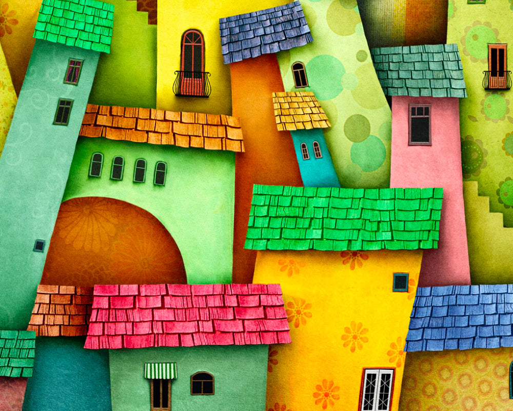 Casas Alegres: Rompecabezas 1000 Piezas Enjoy Puzzle