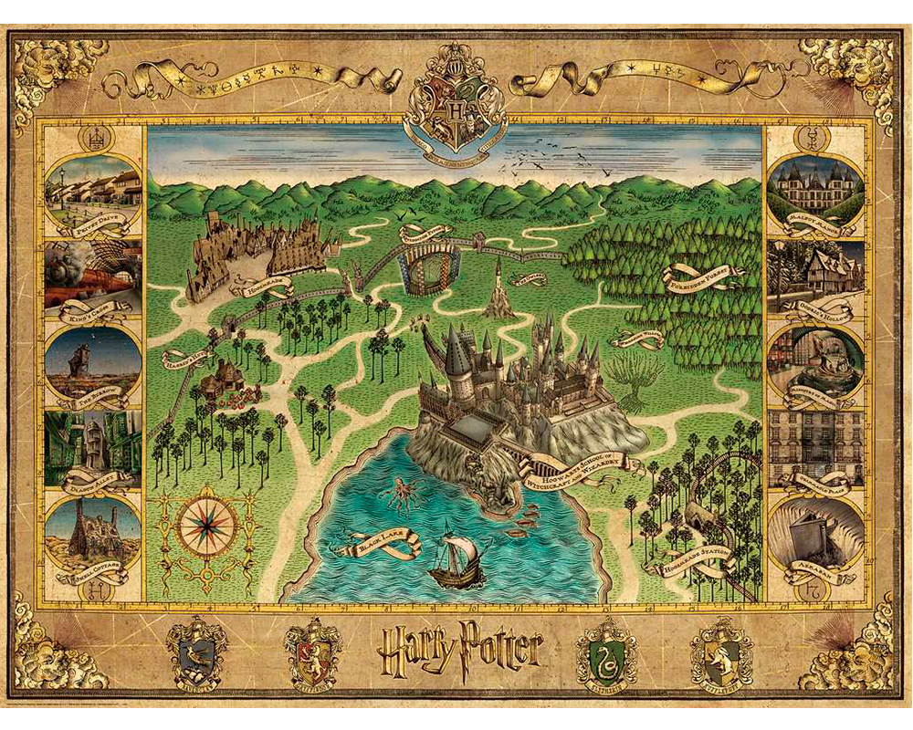 Mapa de Hogwarts: Rompecabezas 1500 Piezas Ravensburger