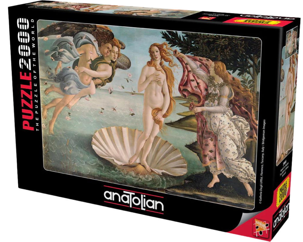 Botticelli, El nacimiento de Venus: Rompecabezas de 2000 piezas. Anatolian
