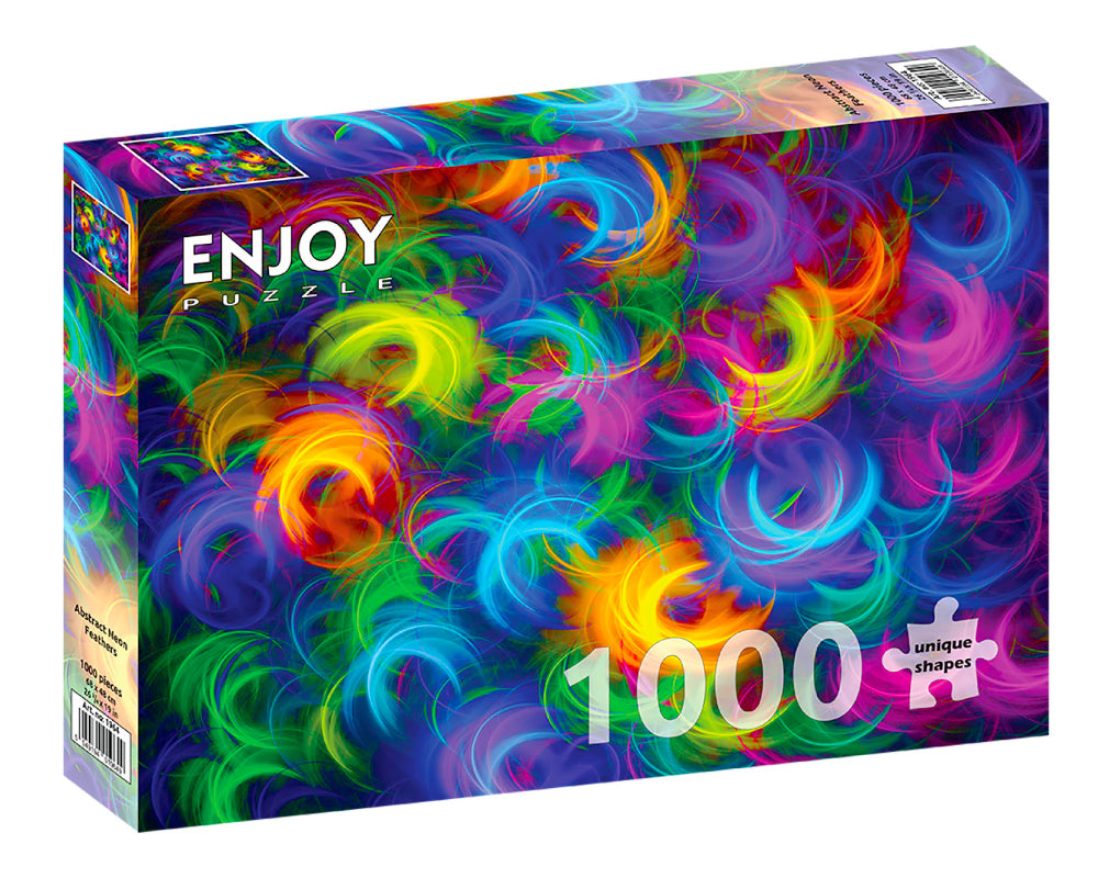 Plumas de Neón: Rompecabezas 1000 Piezas Enjoy Puzzle