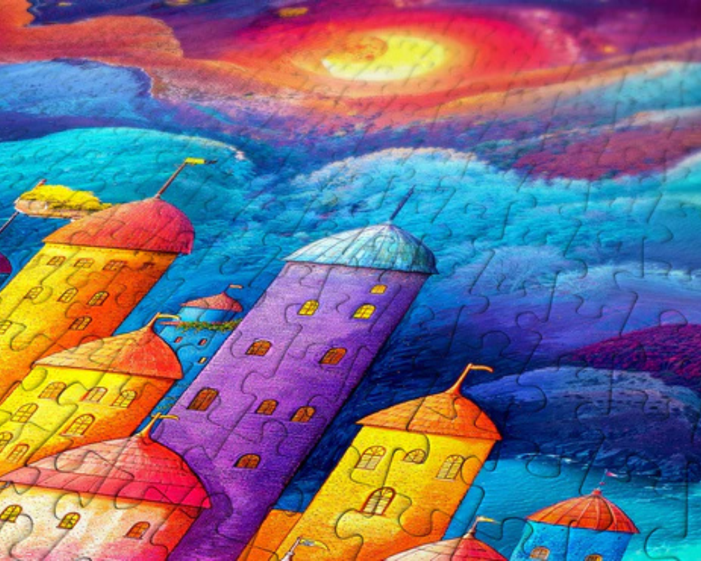 Fortaleza Entre Nubes: Rompecabezas 1000 Piezas Enjoy Puzzle