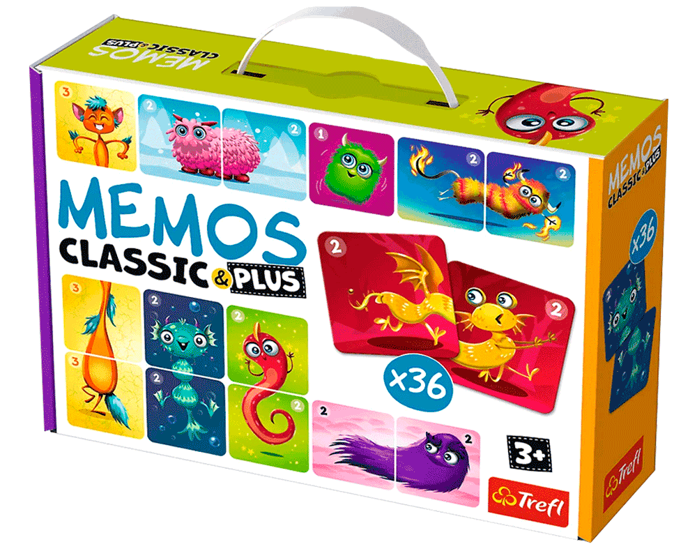 Memos Classic&Plus Pequeños Monstruos Trefl