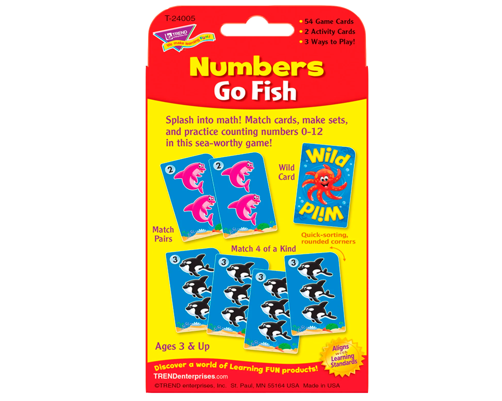 Juego de Bolsillo en Inglés ¡Ve a pescar con Números! Del 1 al 12 Trend