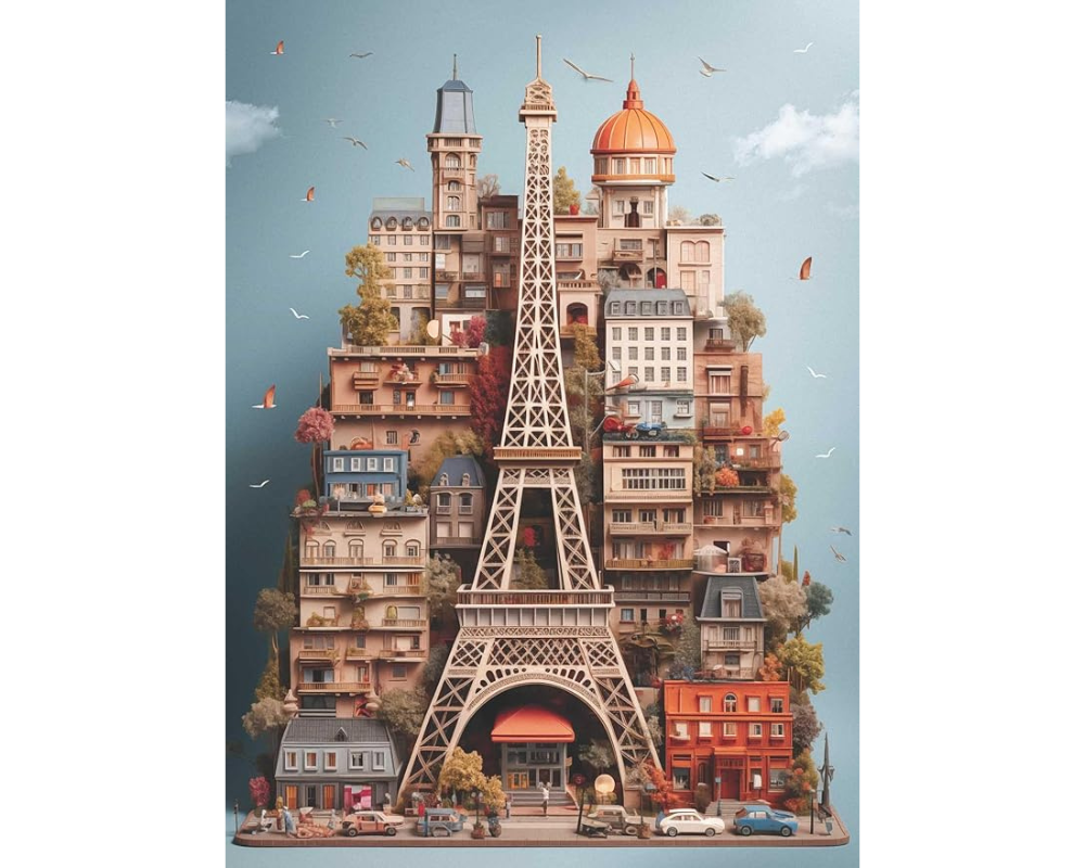 Torre Eiffel: Rompecabezas de 1000 piezas. Anatolian