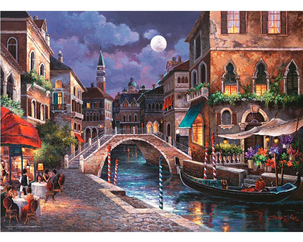 James Lee - Calles de Venecia II: Rompecabezas 1000 piezas Anatolian