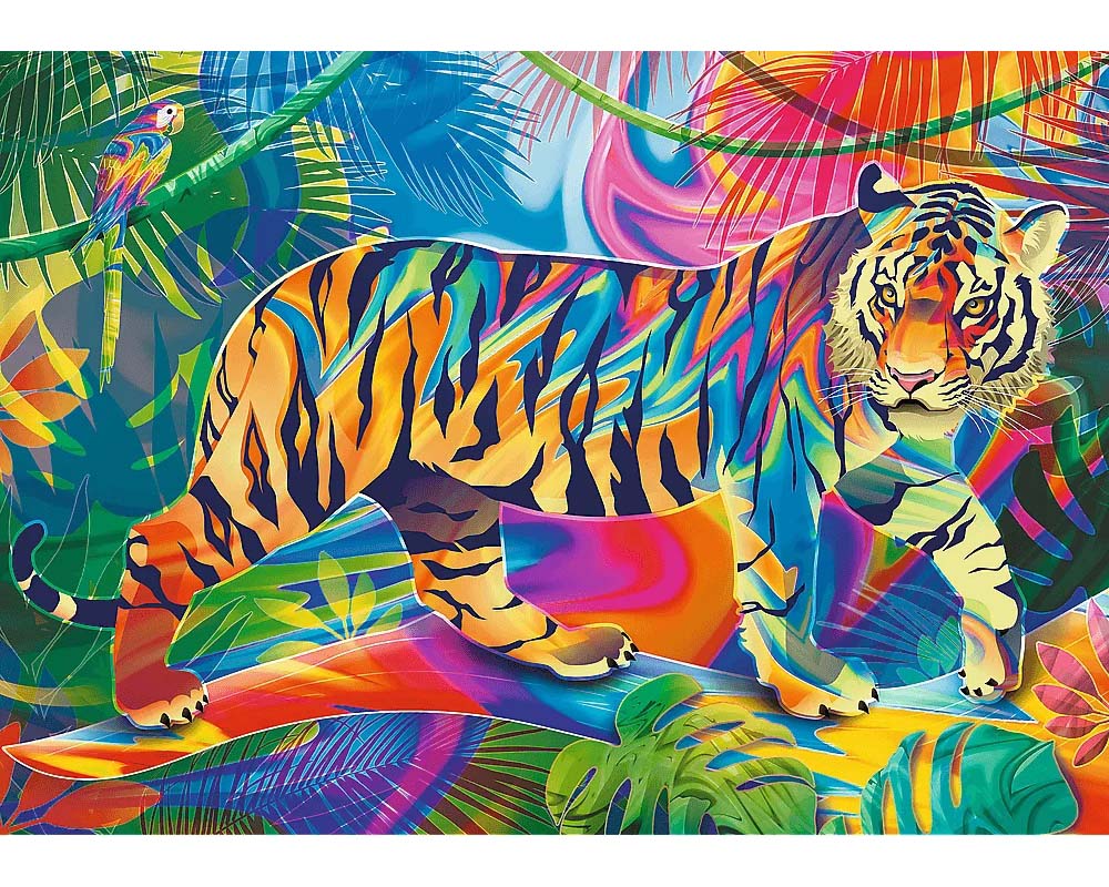Tigre de Colores Rompecabezas Unlimited fit 500 Piezas Trefl