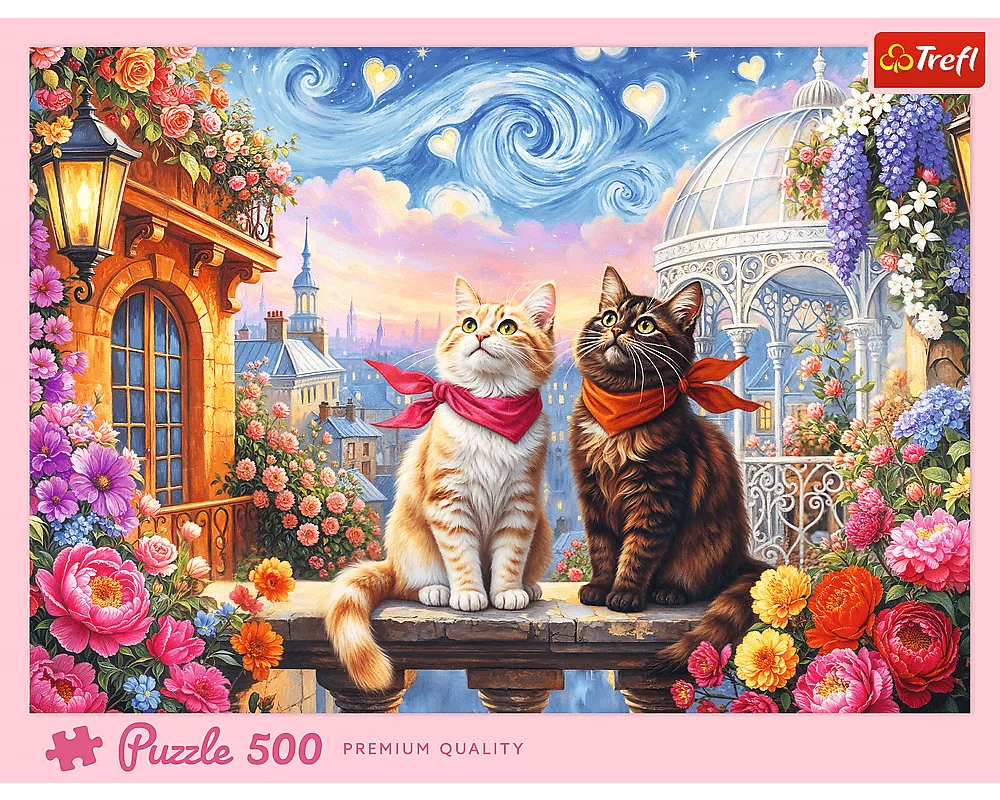 Gatos Enamorados Rompecabezas 500 Piezas Trefl