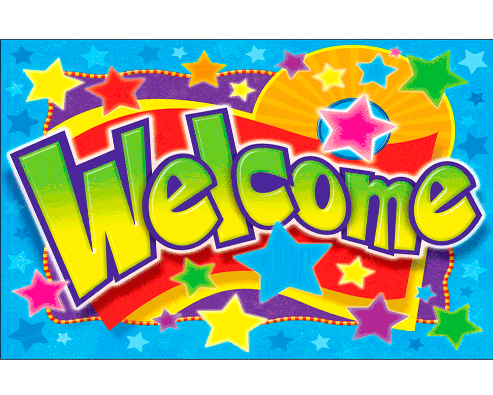 Letrero de Bienvenida en Inglés Welcome Estrellitas Trend