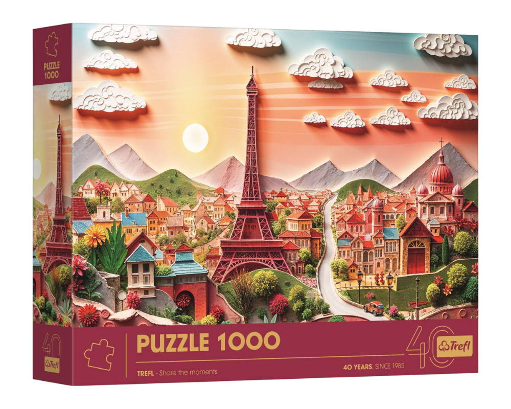Torre Eiffel Efecto 3D: Rompecabezas de 1000 Piezas Trefl