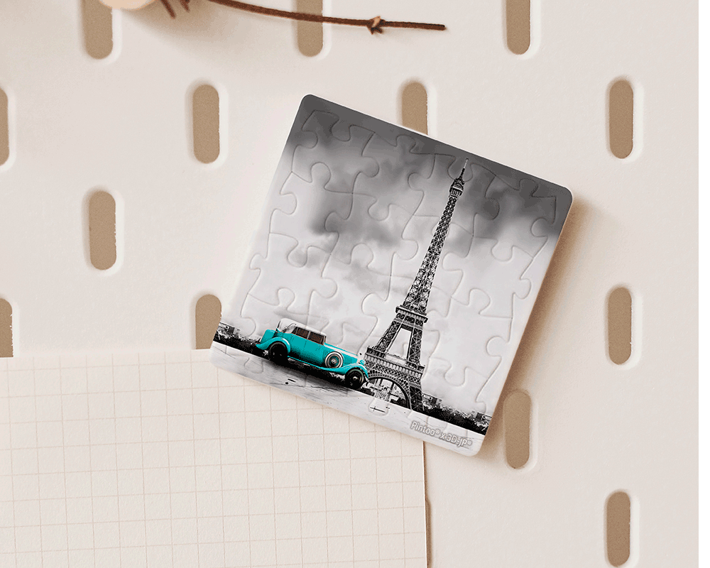 Magneto La Torre Eiffel: Rompecabezas 16 Piezas Miniatura PieceRelax