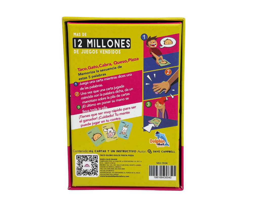 Taco, Gato, Cabra, Queso, Pizza En Español Blue Orange ™