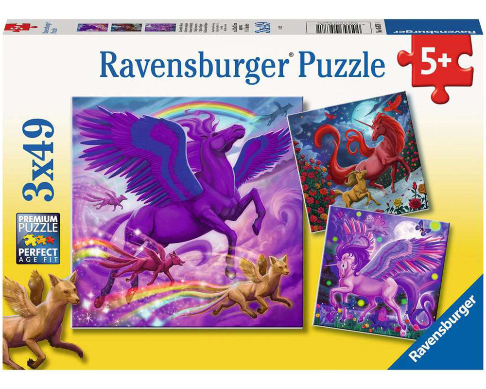 Criaturas Mitológicas Rompecabezas 3 x 49 Piezas Ravensburger