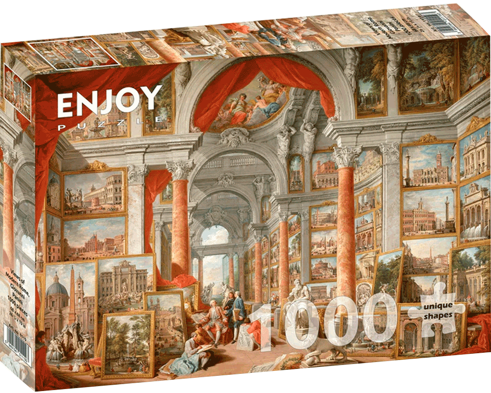 Paolo Panini - Galería de Vistas de Roma Moderna: Rompecabezas 1000 Piezas Enjoy Puzzle