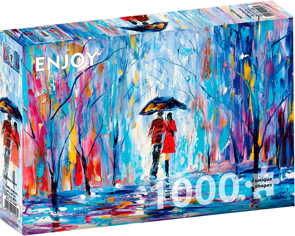 Amor Bajo la Lluvia: Rompecabezas 1000 Piezas Enjoy Puzzle