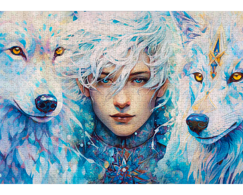 Mujer con Lobos: Rompecabezas 1000 Piezas Enjoy Puzzle