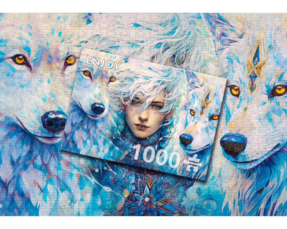 Mujer con Lobos: Rompecabezas 1000 Piezas Enjoy Puzzle