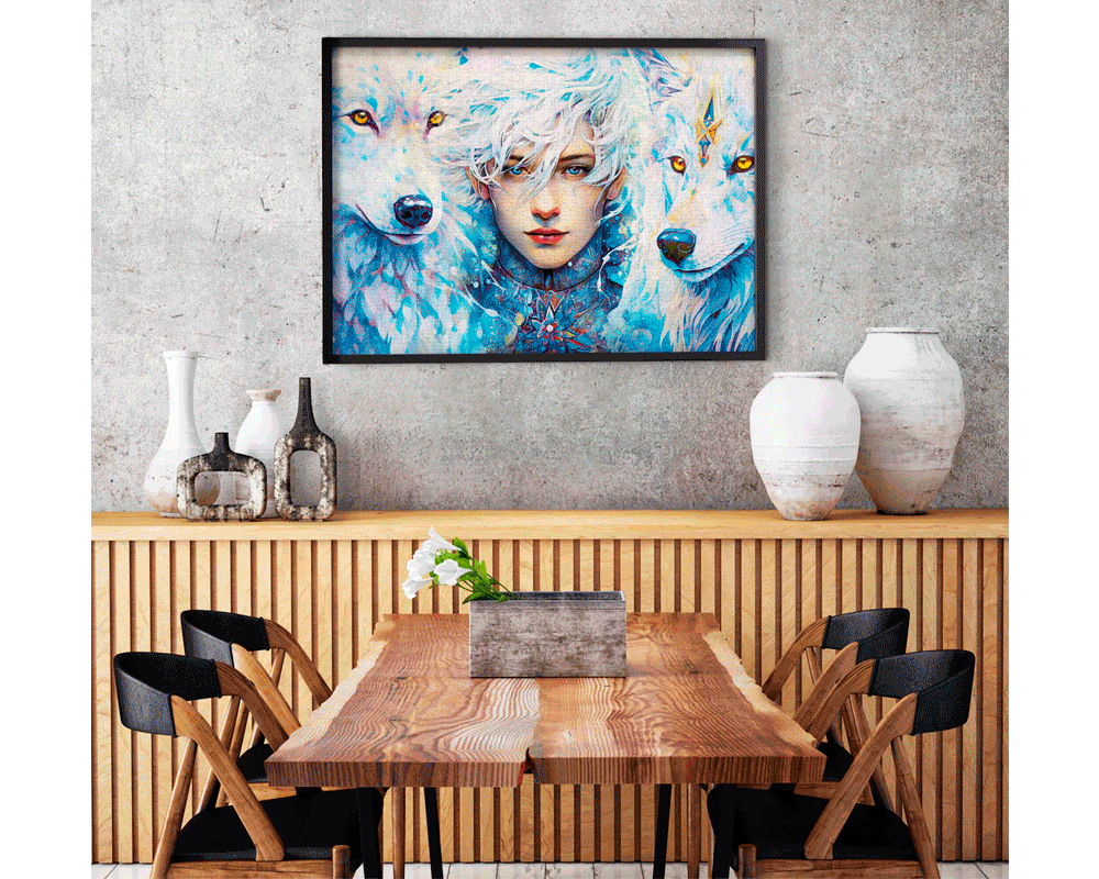 Mujer con Lobos: Rompecabezas 1000 Piezas Enjoy Puzzle