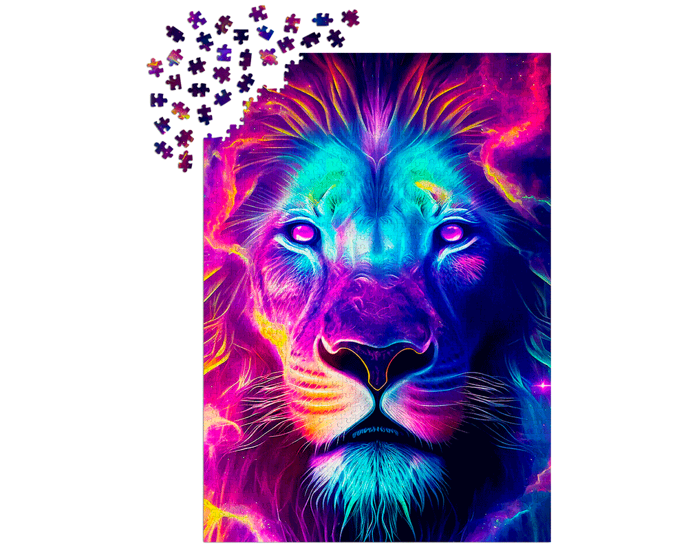 Su majestad - El León: Rompecabezas 1000 Piezas Enjoy Puzzle