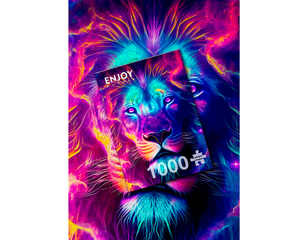 Su majestad - El León: Rompecabezas 1000 Piezas Enjoy Puzzle