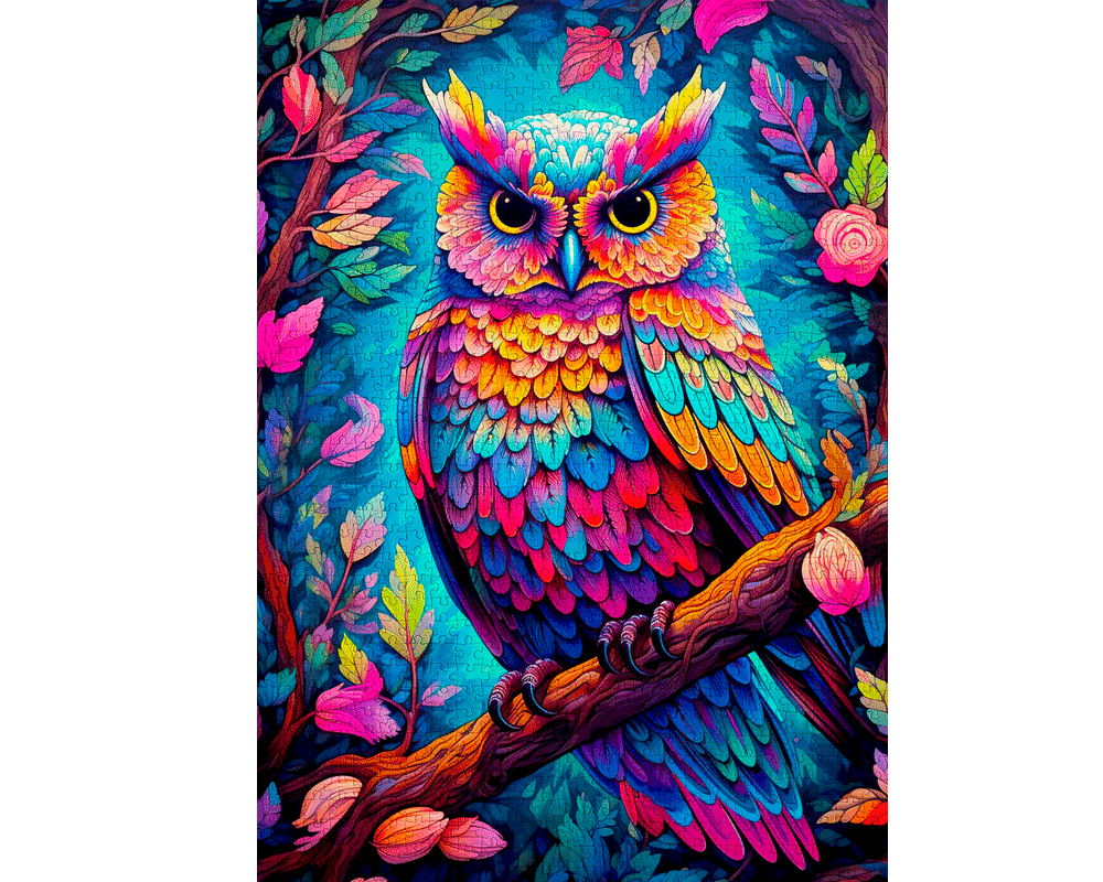 Búho de Colores: Rompecabezas 1000 Piezas Enjoy Puzzle