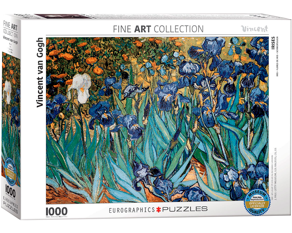 Flores de Iris- Vincent Van Gogh: Rompecabezas de Arte 1000 Piezas Eurographics
