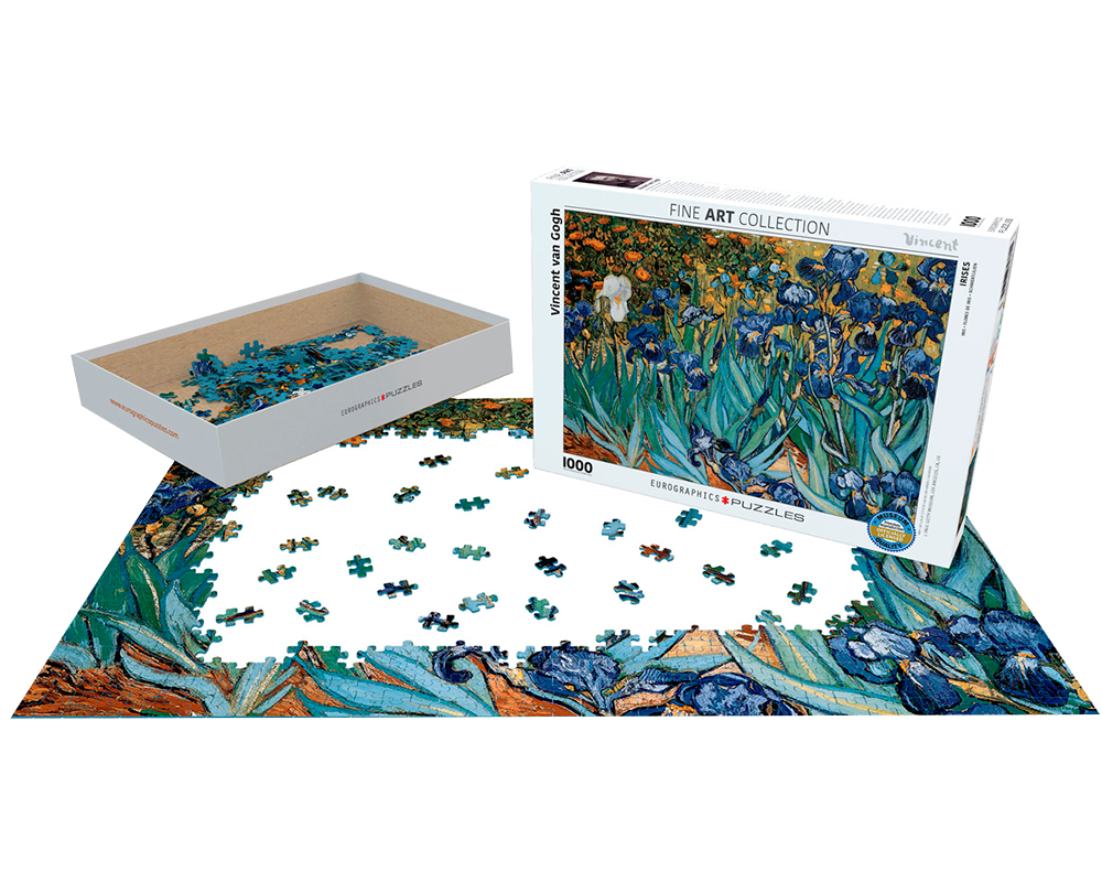 Flores de Iris- Vincent Van Gogh: Rompecabezas de Arte 1000 Piezas Eurographics