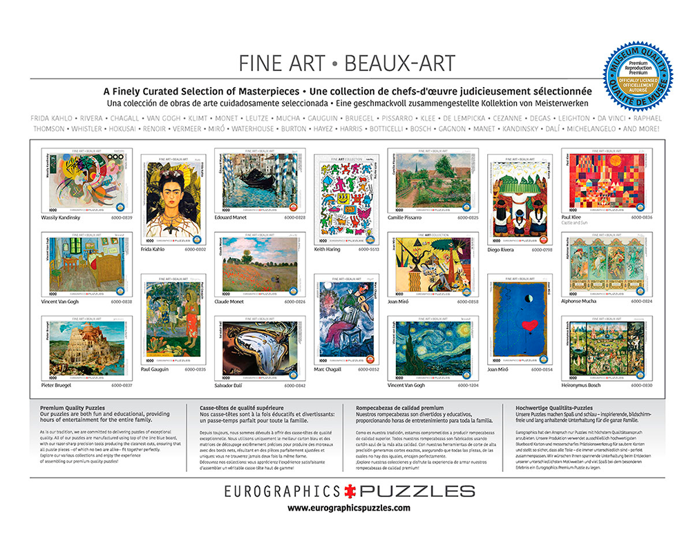 El jardín de Monet: Rompecabezas de Arte 1000 Piezas Eurographics