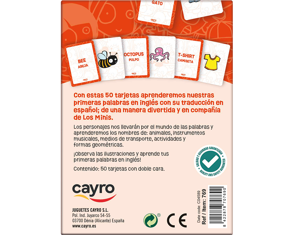 Aprende Inglés: Juego de Tarjetas Cayro