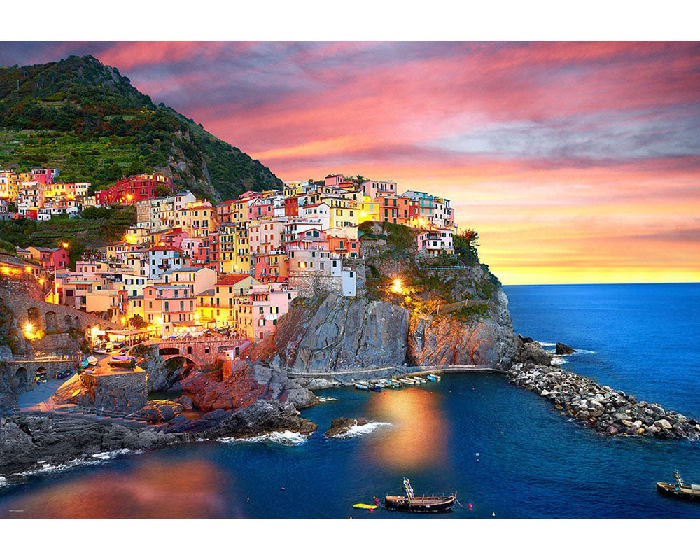 Manarola al Anochecer, Italia Rompecabezas 2000 Piezas Eurographics