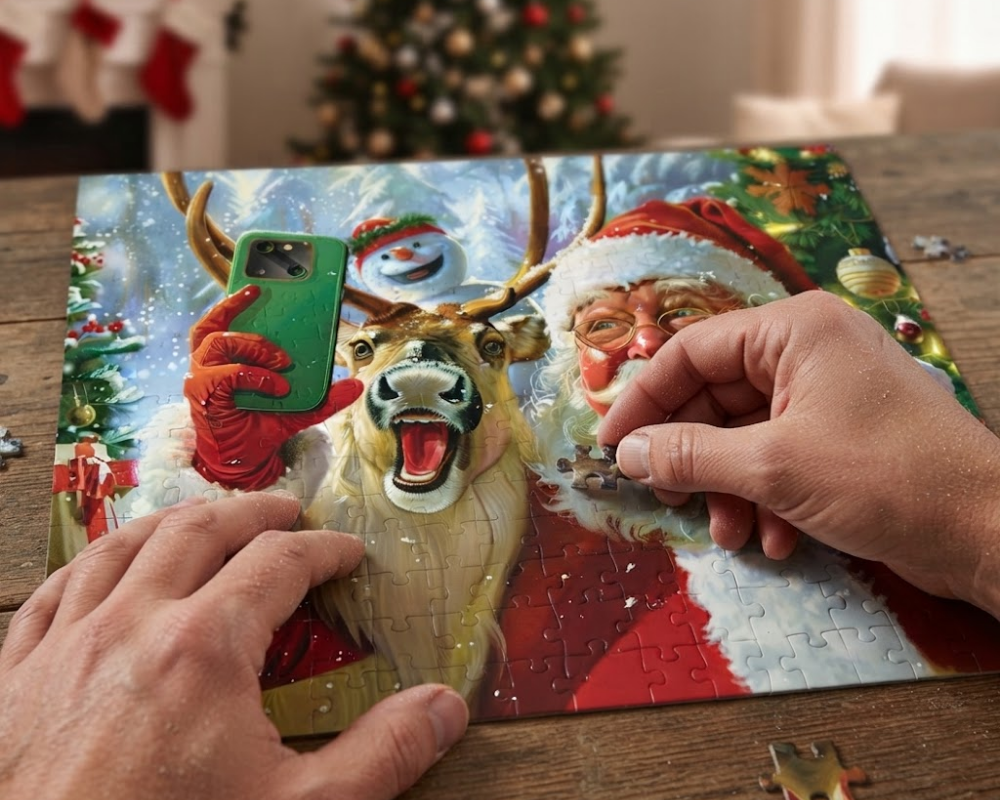 Selfie con Santa Rompecabezas 300 Piezas XL Eurographics