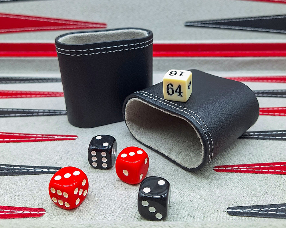 Backgammon Curpiel Negro y Rojo - CHH Games