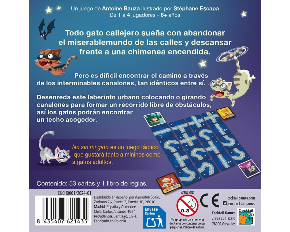 No Sin Mi Gato. Juego de Mesa en Español. Asmodee