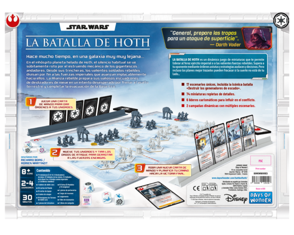 Star Wars: La Batalla de Hoth Juego de Mesa Asmodee en Español