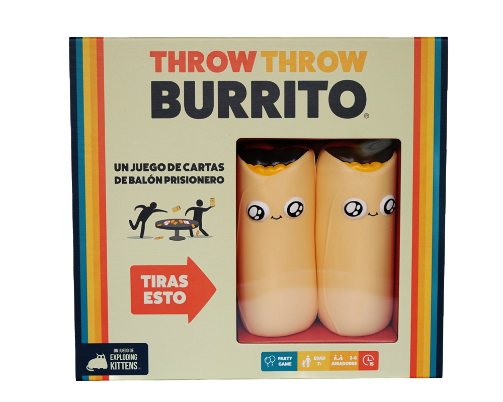 Juego Original Throw Throw Burrito: Juego de Mesa En Español. Tipo Party. Edad recomendada 7+. Exploding Kittens