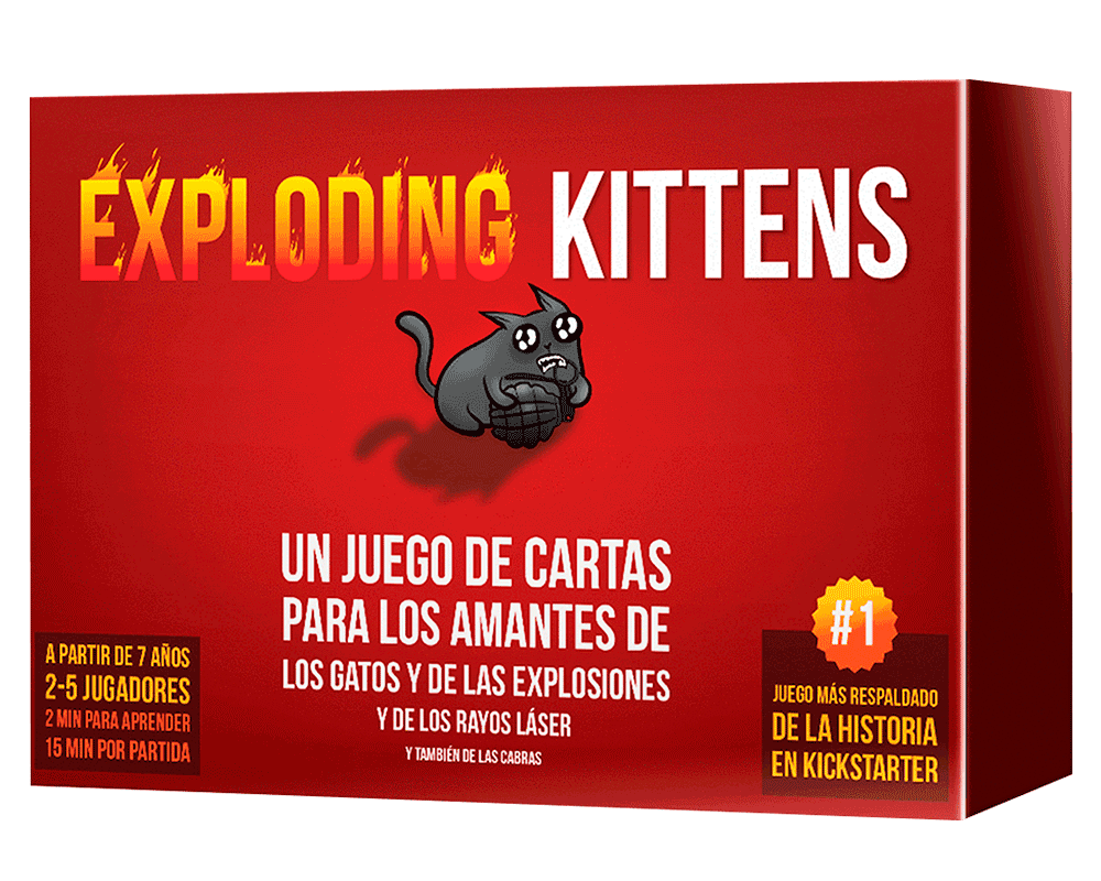 Exploding Kittens Original EN ESPAÑOL Juego de Mesa Tipo Party. Edad recomendada 8+