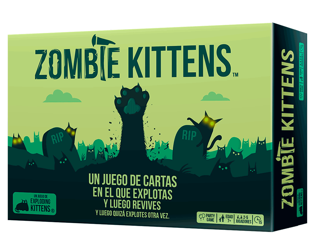 Juego Original Zombie Kittens Juego de Mesa en Español. Tipo Estrategia. Edad recomendada 7+. Exploding Kittens