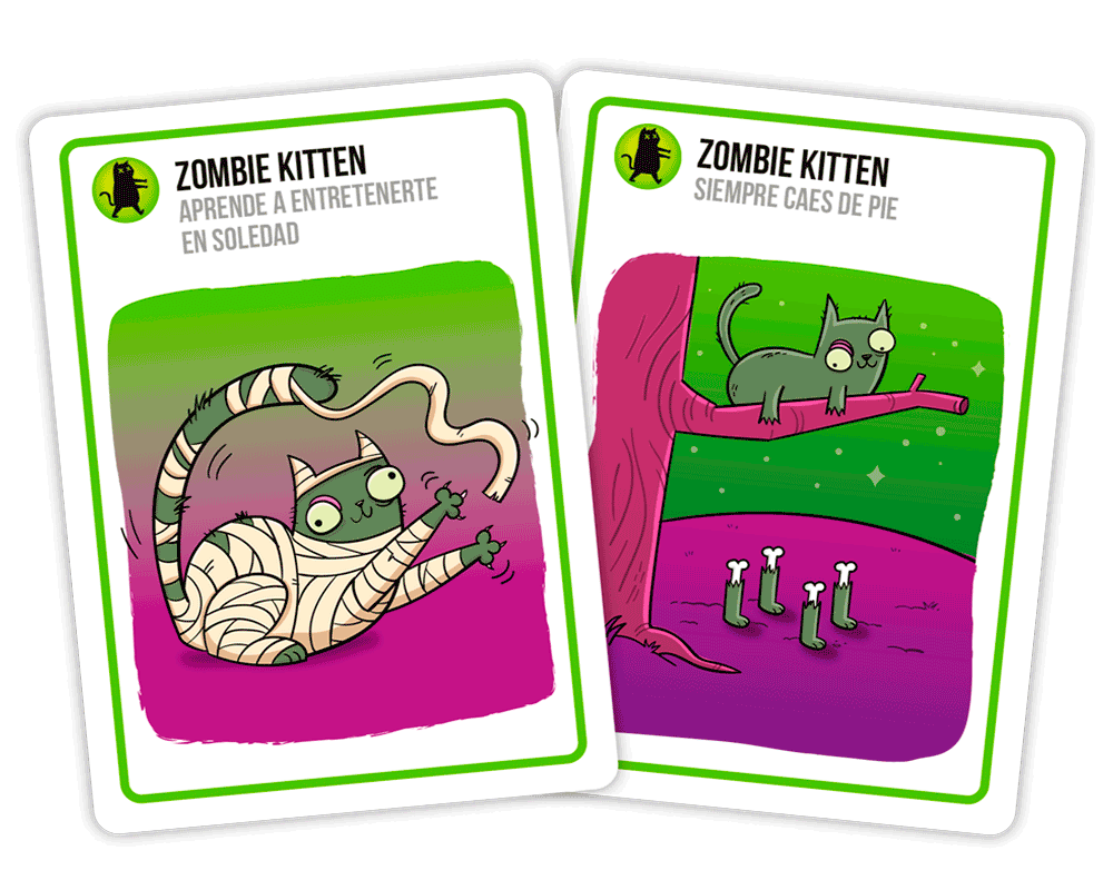 Juego Original Zombie Kittens Juego de Mesa en Español. Tipo Estrategia. Edad recomendada 7+. Exploding Kittens